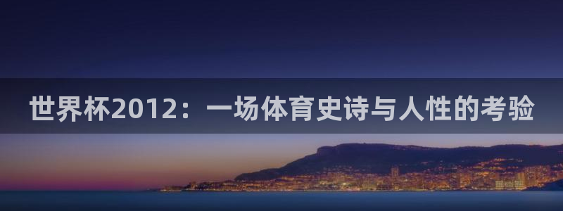 世界杯直播免费观看：世界杯2012：一场体育史诗与人性的考验